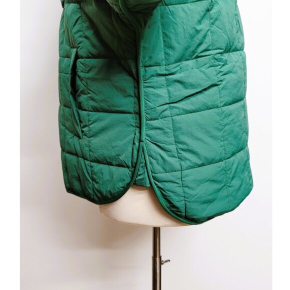 NEW Qulited Puffer Lightweight Pullover Hooded Green Coat XXL - Picture 9 of 12